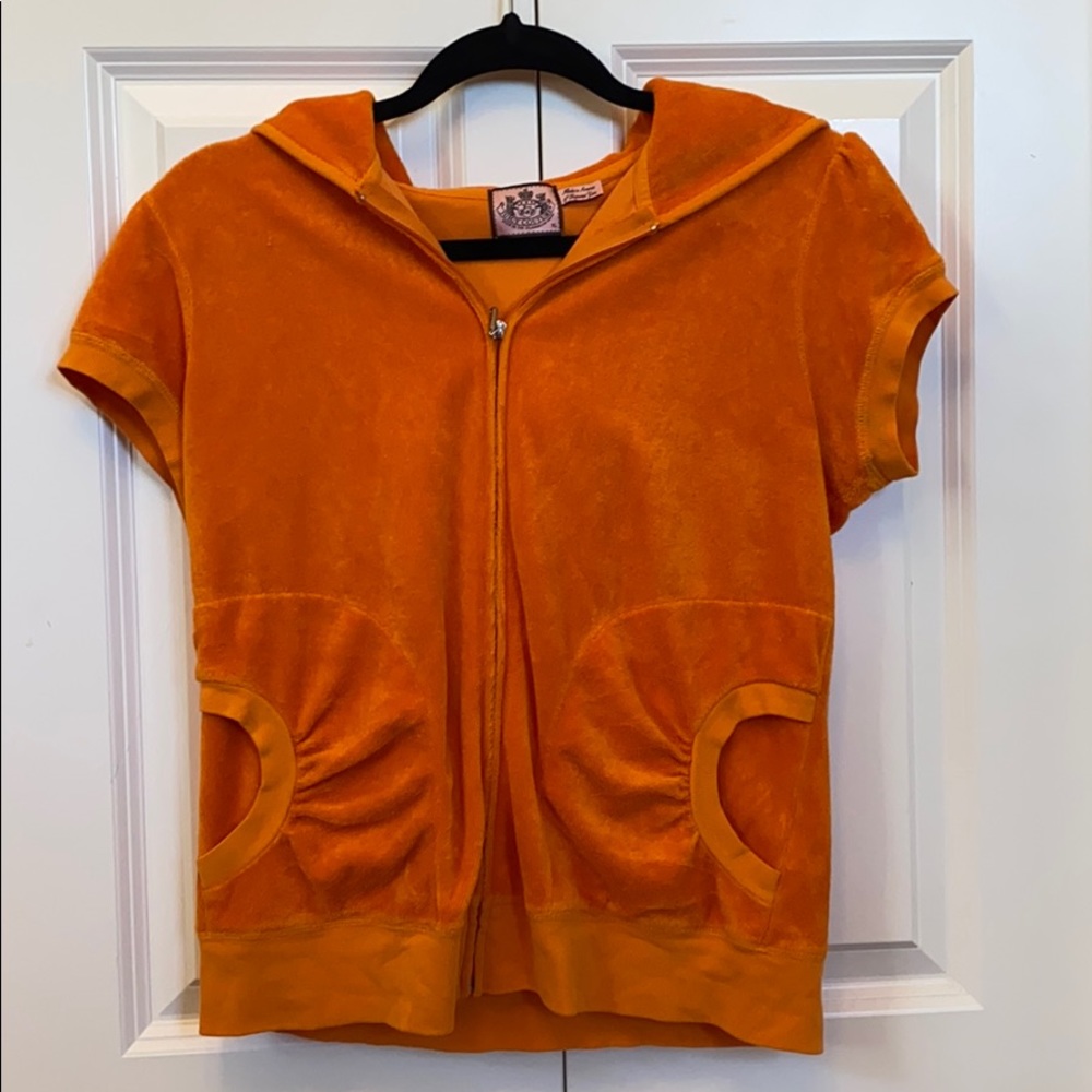Orange short sleeve Juicy Couture zip up hoodie